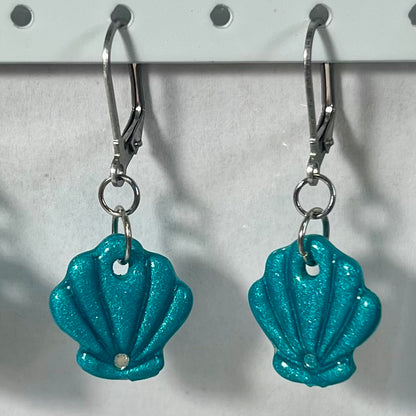 Boucles d'Oreilles Marine en Acier Inoxydable et Pâte Polymère – Coquillage , Poisson et Dauphin