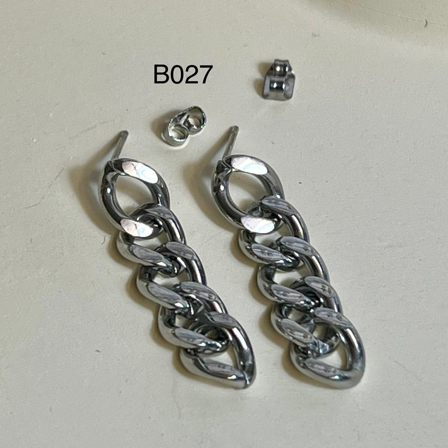 Boucles d’Oreilles en Acier Inoxydable B027 – Doré ou Argenté | Hypoallergéniques et Résistantes à l’Eau
