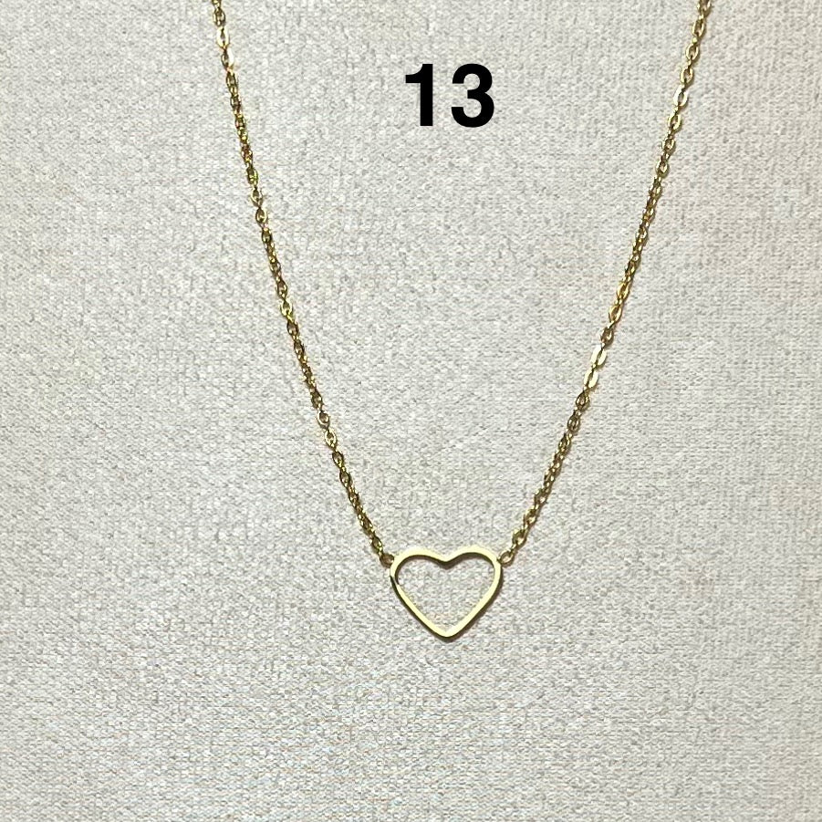 Collier en acier inoxydable N° 13 (42cm+ 5cm) – Ajustable, hypoallergénique et résistants à l’eau