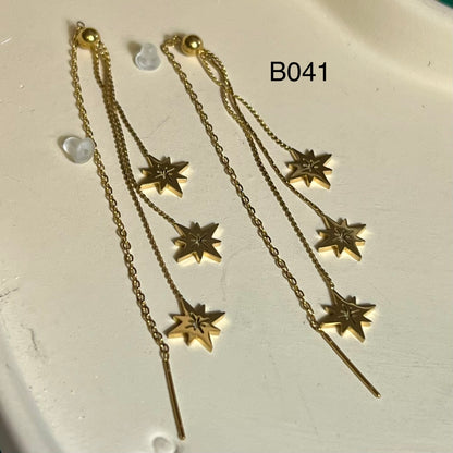 Boucles d’Oreilles en Acier Inoxydable B041 – Doré ou Argenté | Hypoallergéniques et Résistantes à l’Eau