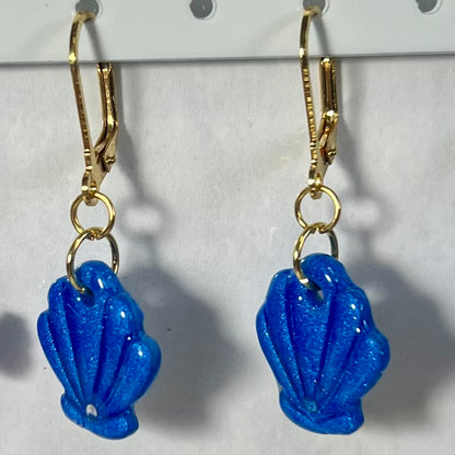 Boucles d'Oreilles Marine en Acier Inoxydable et Pâte Polymère – Coquillage , Poisson et Dauphin