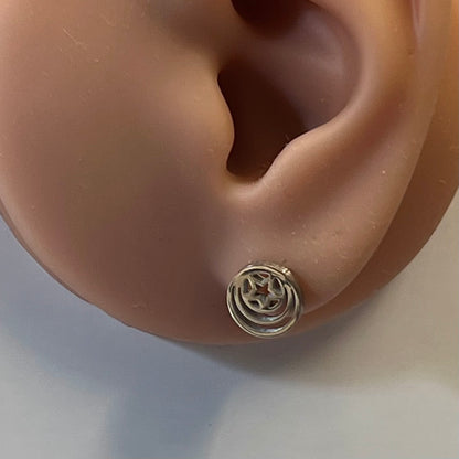 Boucles d’Oreilles en Acier Inoxydable B008 – Doré ou Argenté | Hypoallergéniques et Résistantes à l’Eau