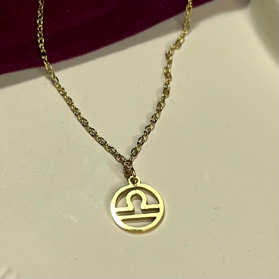 Collier Signe Astrologique en Acier Inoxydable – Doré ou Argenté | Bijou Astre Personnalisé à Petit Prix