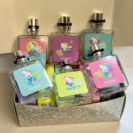 Coffret collection 6 parfums Mermaid Hello Kitty – 6 Fragrances Tropicales 15ml | Parfum Femme Format Voyage