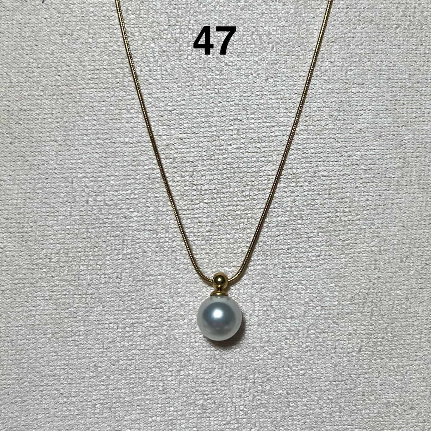 Collier Doré en acier inoxydable N° 47 (38cm+ 6cm) – Ajustable, hypoallergénique et résistants à l’eau