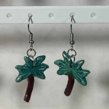 Boucles d'Oreilles Fruits en acier inoxydable fait main – Citron-Fraise-Palmier-Orange-Cerise-Ananas–Avocats- dorée ou argentée