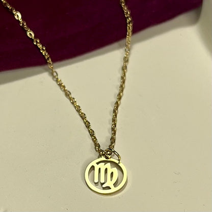 Collier Signe Astrologique en Acier Inoxydable – Doré ou Argenté | Bijou Astre Personnalisé à Petit Prix