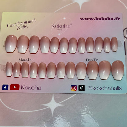 Kit Press On Nails Fast nails F003 Baby boomer brillant – Ongles parfaits en quelques minutes !