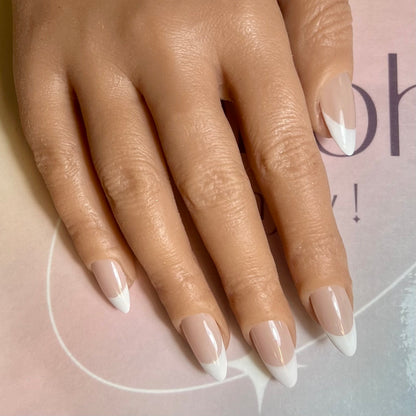 Kit Press On Nails Fast nails F013 French classique brillant – Ongles parfaits en quelques minutes !