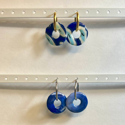 Pampilles Maxi Halo (25mm) – Paires de pampilles en pâte polymère  (sans créoles)