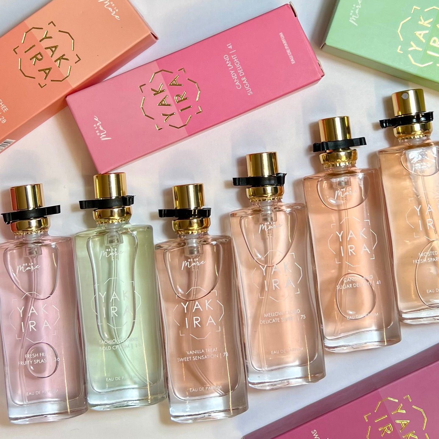 Mini Eau de Parfum De La Mare Yakira Femme 15ml – 6 Fragrances Gourmandes & Élégantes | Longue Tenue