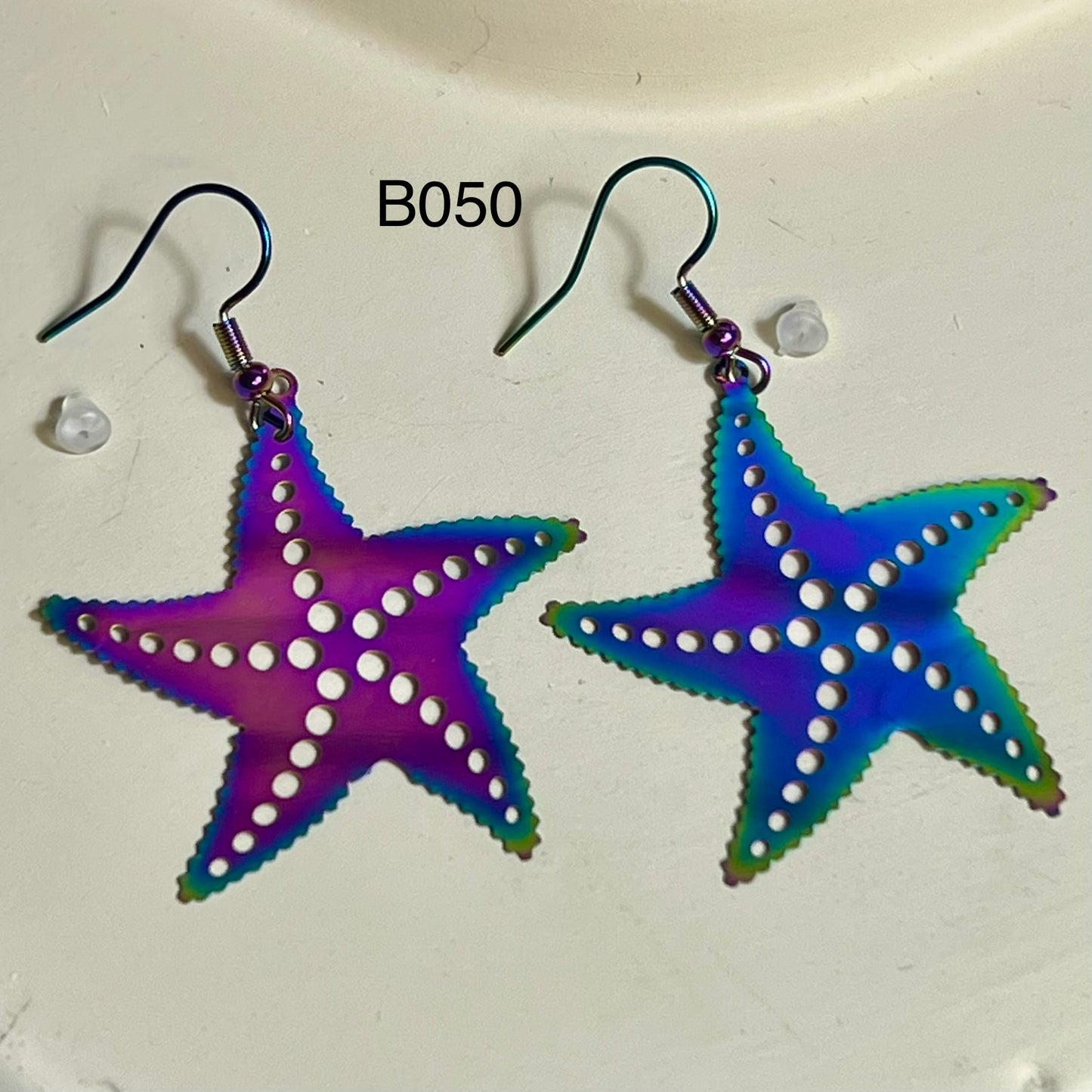 Boucles d’Oreilles en Acier Inoxydable B050 – Holographique | Hypoallergéniques et Résistantes à l’Eau
