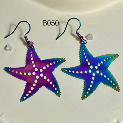 Boucles d’Oreilles en Acier Inoxydable B050 – Holographique | Hypoallergéniques et Résistantes à l’Eau