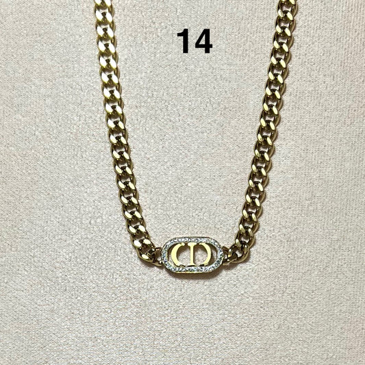 Collier en acier inoxydable N° 14 (39cm+ 5cm) – Ajustable, hypoallergénique et résistants à l’eau