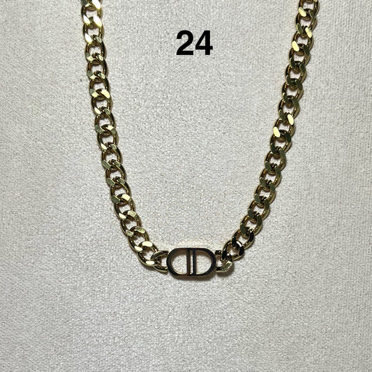 Collier en acier inoxydable N° 24 (41cm+ 5cm) – Ajustable, hypoallergénique et résistants à l’eau
