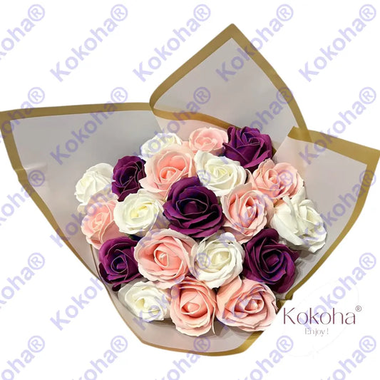 Bouquet 20 Roses savon - Bouquet 20 roses savon