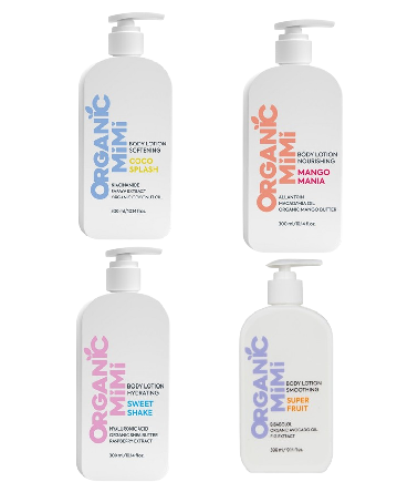 Lotion corporelle bio hydratante et nourrissante – Coco, Mangue, Framboise ou Avocat – 300 ml