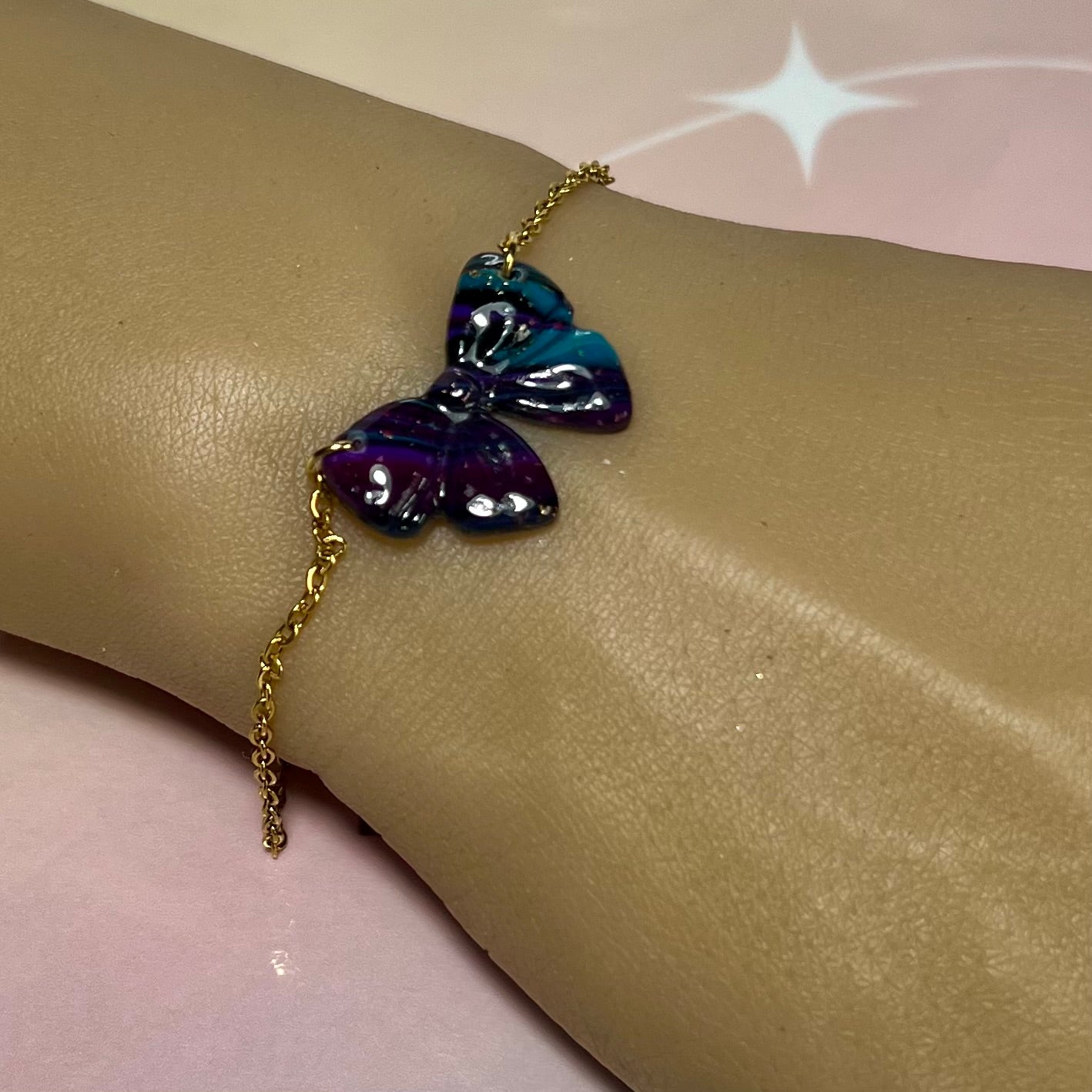 Bracelets Nolia – Nœud en pâte polymère et acier inoxydable