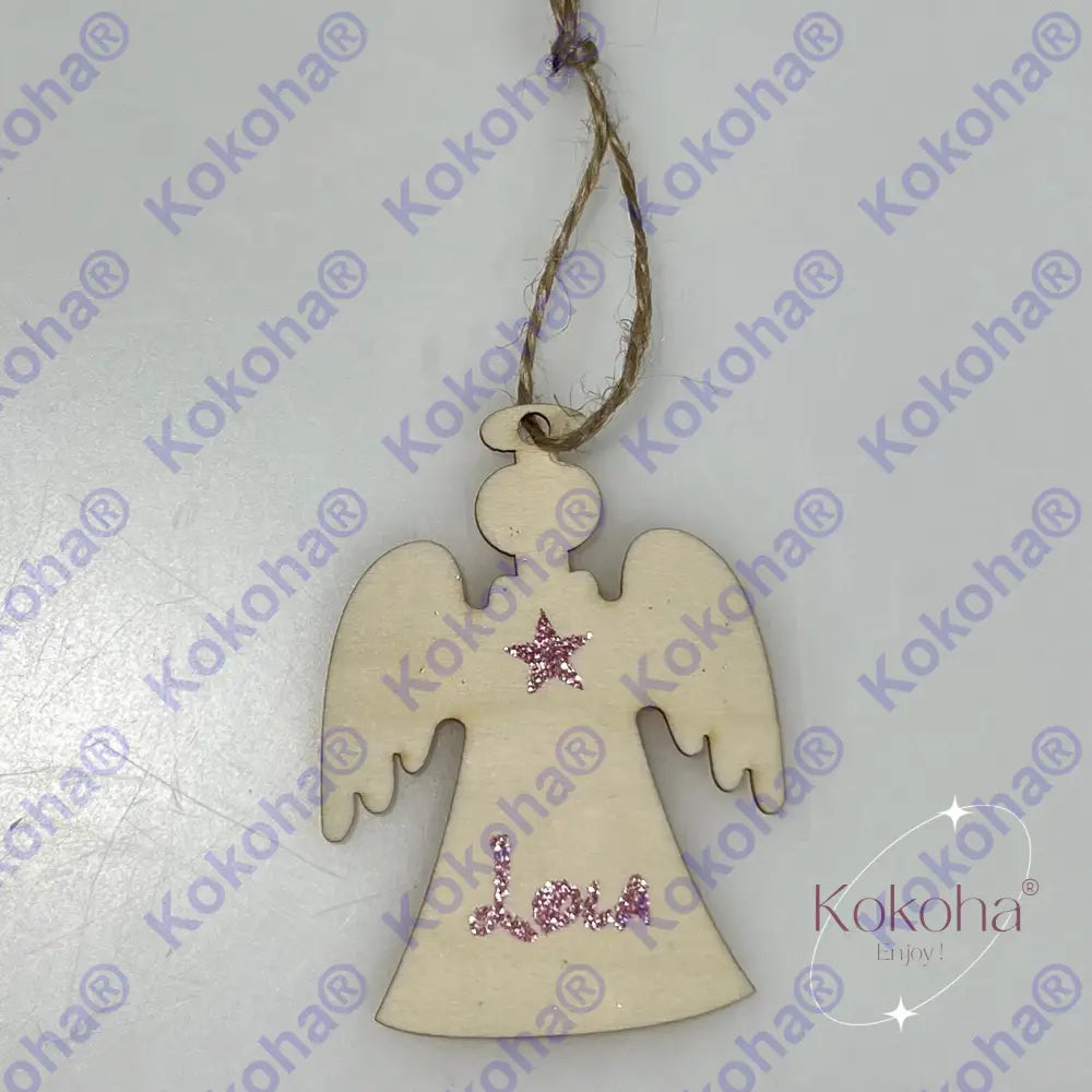 Ange De Noël En Bois Personnalisé Boule Noël