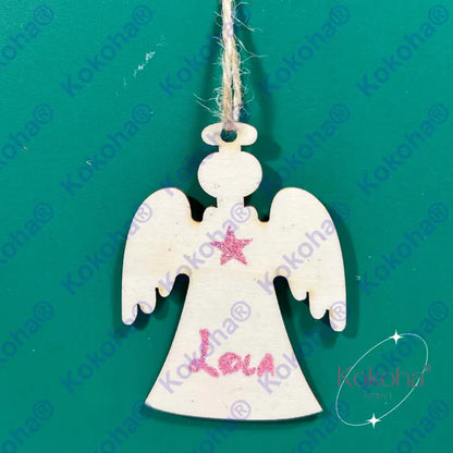 Ange De Noël En Bois Personnalisé Boule Noël