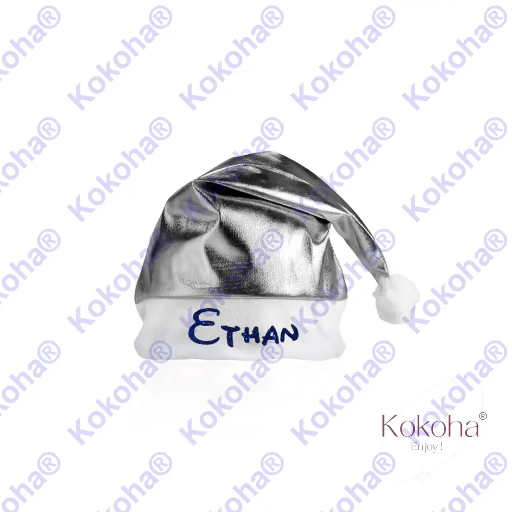 Bonnet De Noël Métallisé Argenté Bonnet Noël