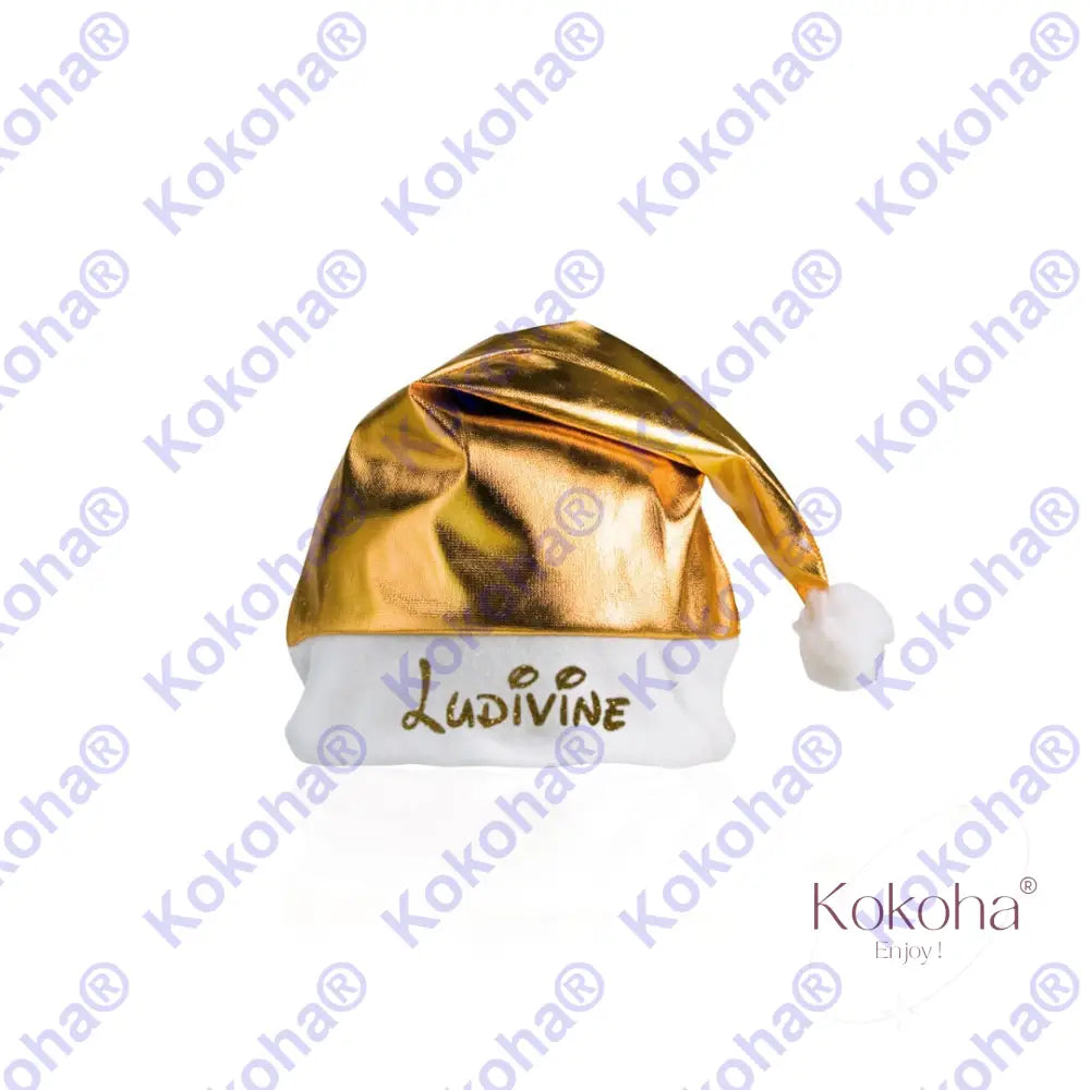 Bonnet De Noël Métallisé Doré Bonnet Noël