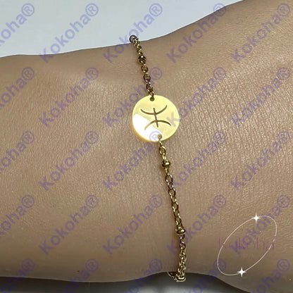 Bracelet Astro Doré / Poissons