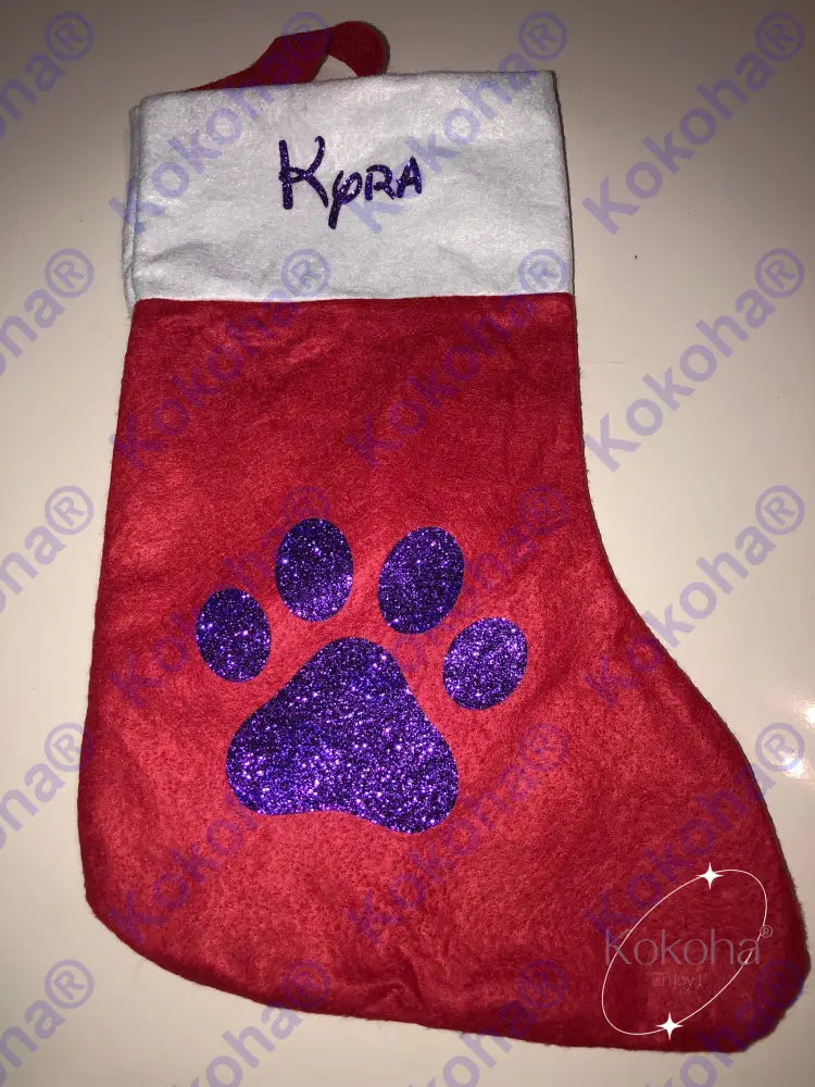 Chaussette De Noël Rouge Personnalisée Chaussette Noël