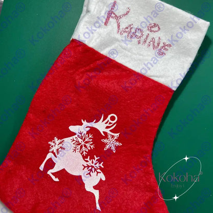 Chaussette De Noël Rouge Personnalisée Chaussette Noël