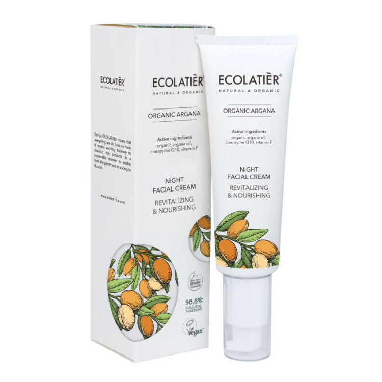 PRECOMMANDE Crème de nuit revitalisante et nourrissante pour le visage à l'huile d'argan bio
