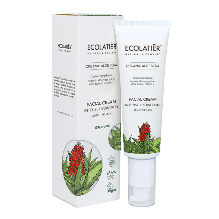 PRECOMMANDE Crème visage hydratante intense à l'aloe vera bio