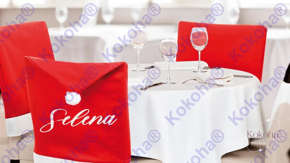 Housse De Chaise Noël Rouge Personnalisée Housse Noël