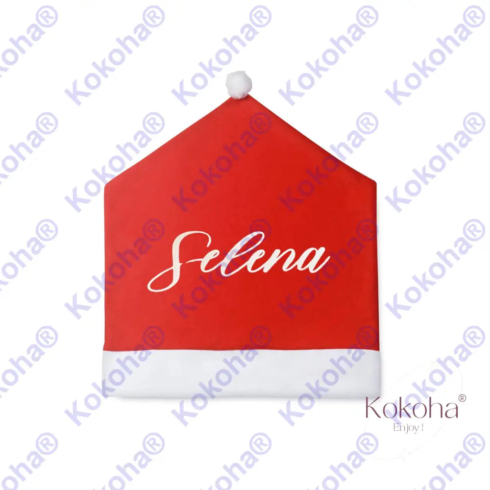 Housse De Chaise Noël Rouge Personnalisée Housse Noël