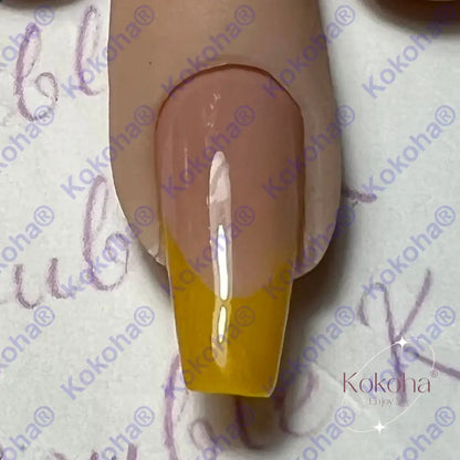 Kit De Press On Nails Fr002 Jaune Désign