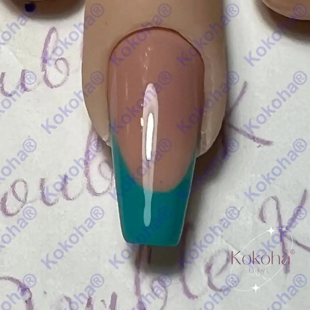 Kit De Press On Nails Fr002 Turquoise Désign