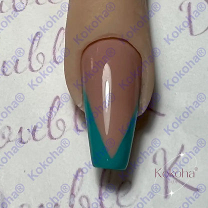 Kit De Press On Nails Fr003 Turquoise Désign