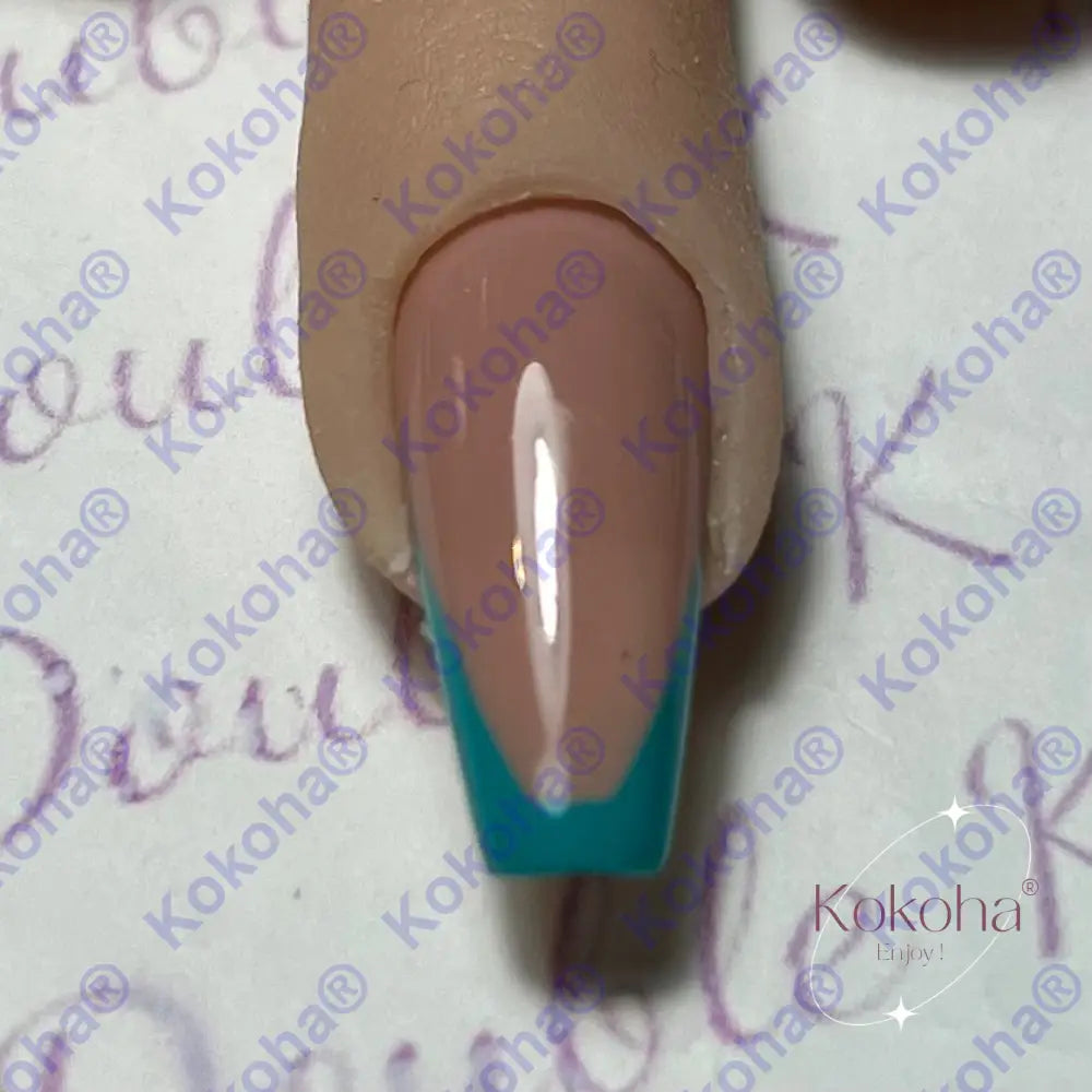 Kit De Press On Nails Fr004 Turquoise Désign