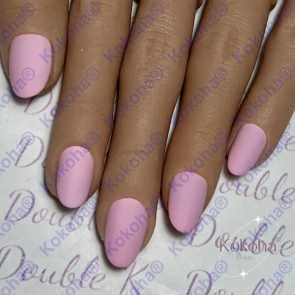 Press On Nails Fast Nails F002 Rose Pastel Mat Oval