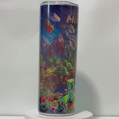 Tumbler A160- 590ml en Acier Inoxydable – Gourde Thermos Isotherme Chaud et Froid | Avec Paille