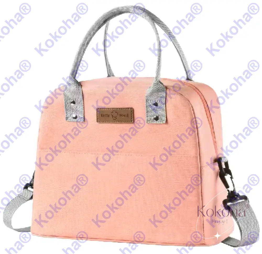 Lunch bag personnalisée - Rose corail - lunche bag isotherme personnalisée