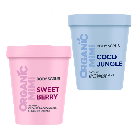 Gommage Corporel Naturel – Sweet Berry et Coco Jungle | Exfoliant Bio Hydratant et Raffermissant (250g)