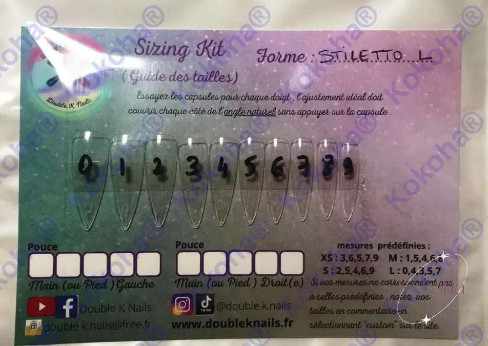 Sizing Kit Stiletto L Sizing (Guide De Tailles)