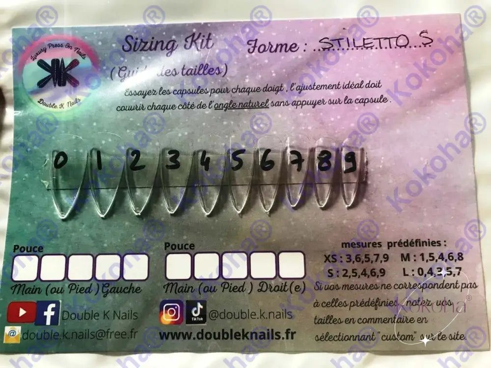 Sizing Kit Stiletto S Sizing (Guide De Tailles)